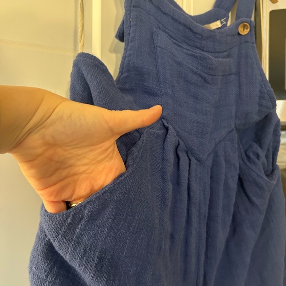 Free-est Sun-Drenched Overall in True Blue size small - Picture 7 of 12